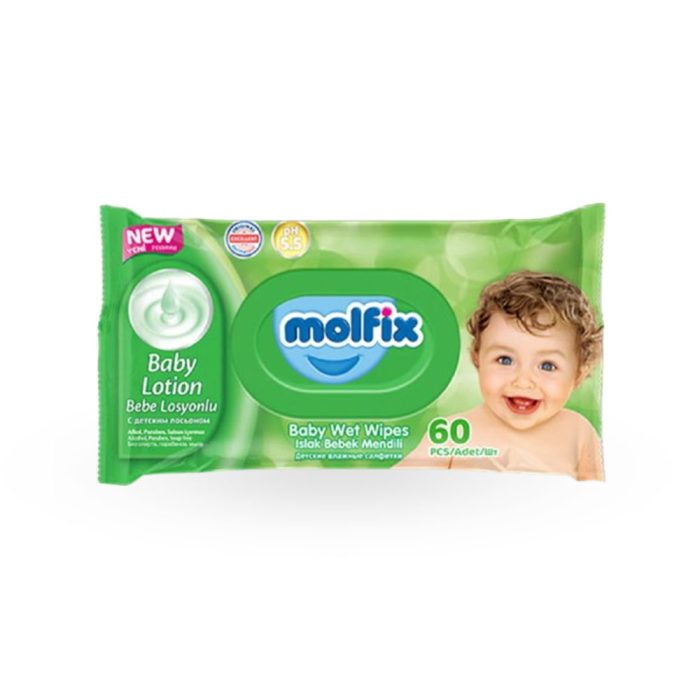 Molfix Baby Wet Wipes 60 Pcs Pack