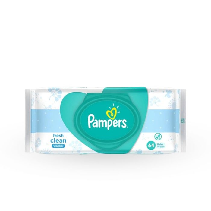 Pampers Fresh Clean Baby Wipes | 64 Pcs